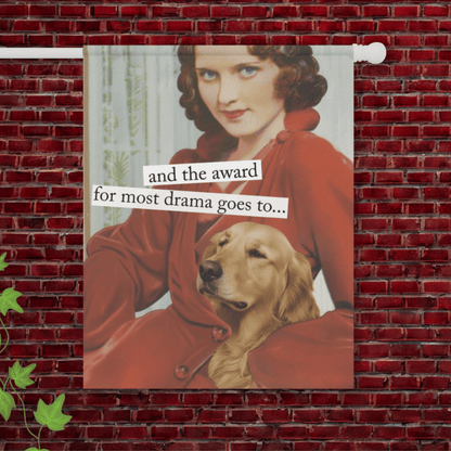 Golden Retriever Drama Award Snarky Garden Flag 24.5'' × 32''