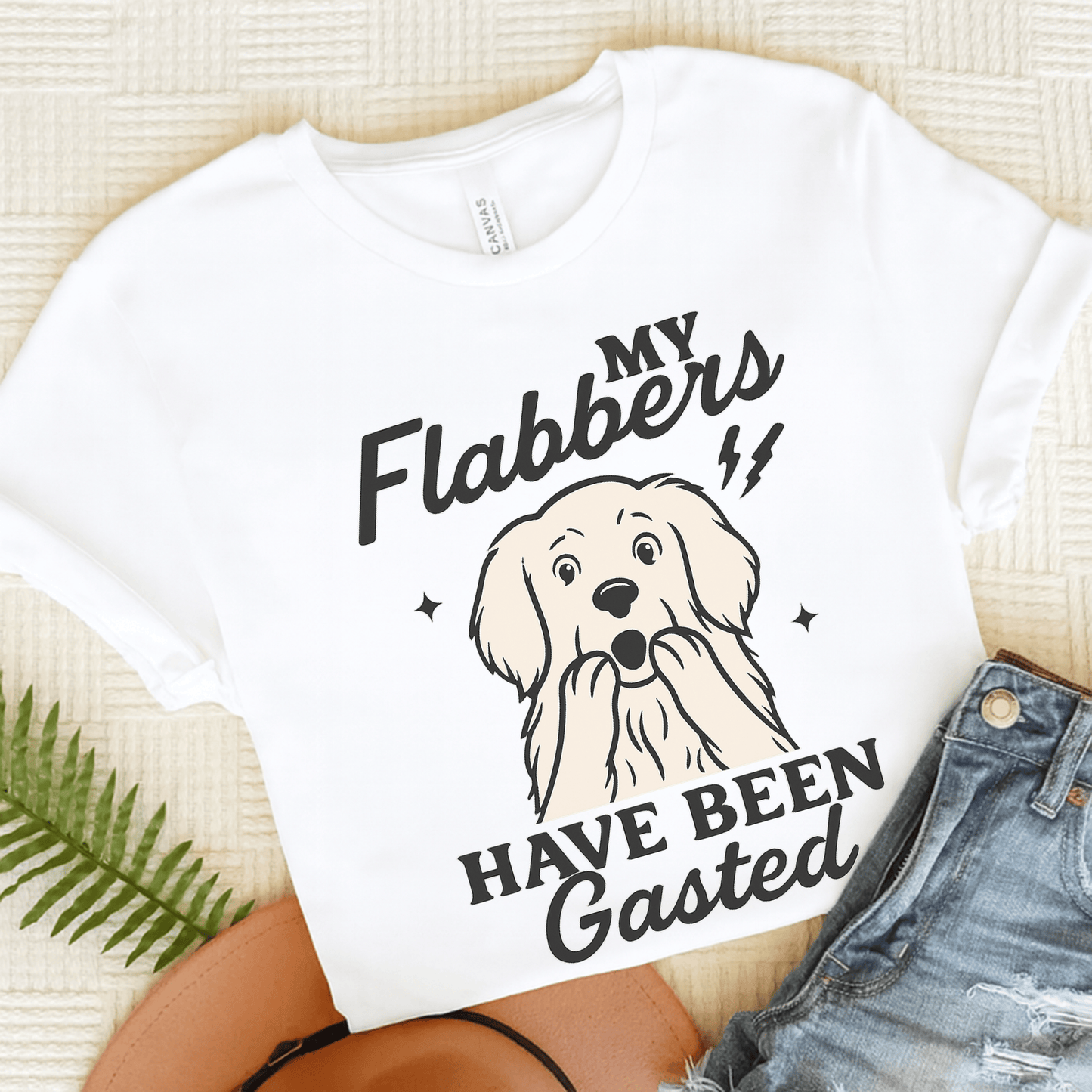 Golden Retriever Flabbergasted Unisex Tshirt White
