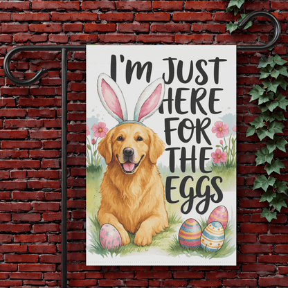Golden Retriever Funny Easter Garden Flag 12'' × 18''