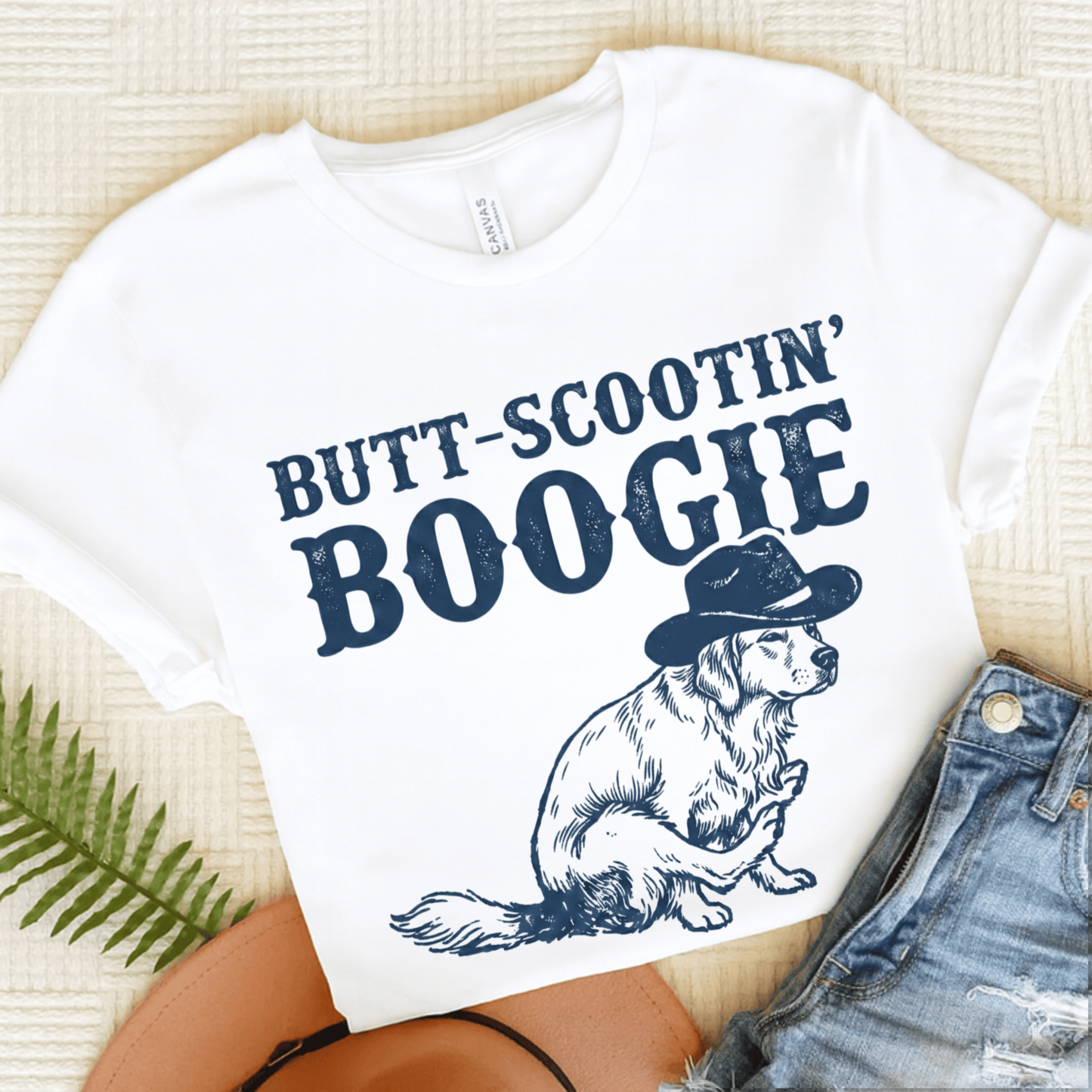 Golden Retriever Funny Western Unisex TShirt White