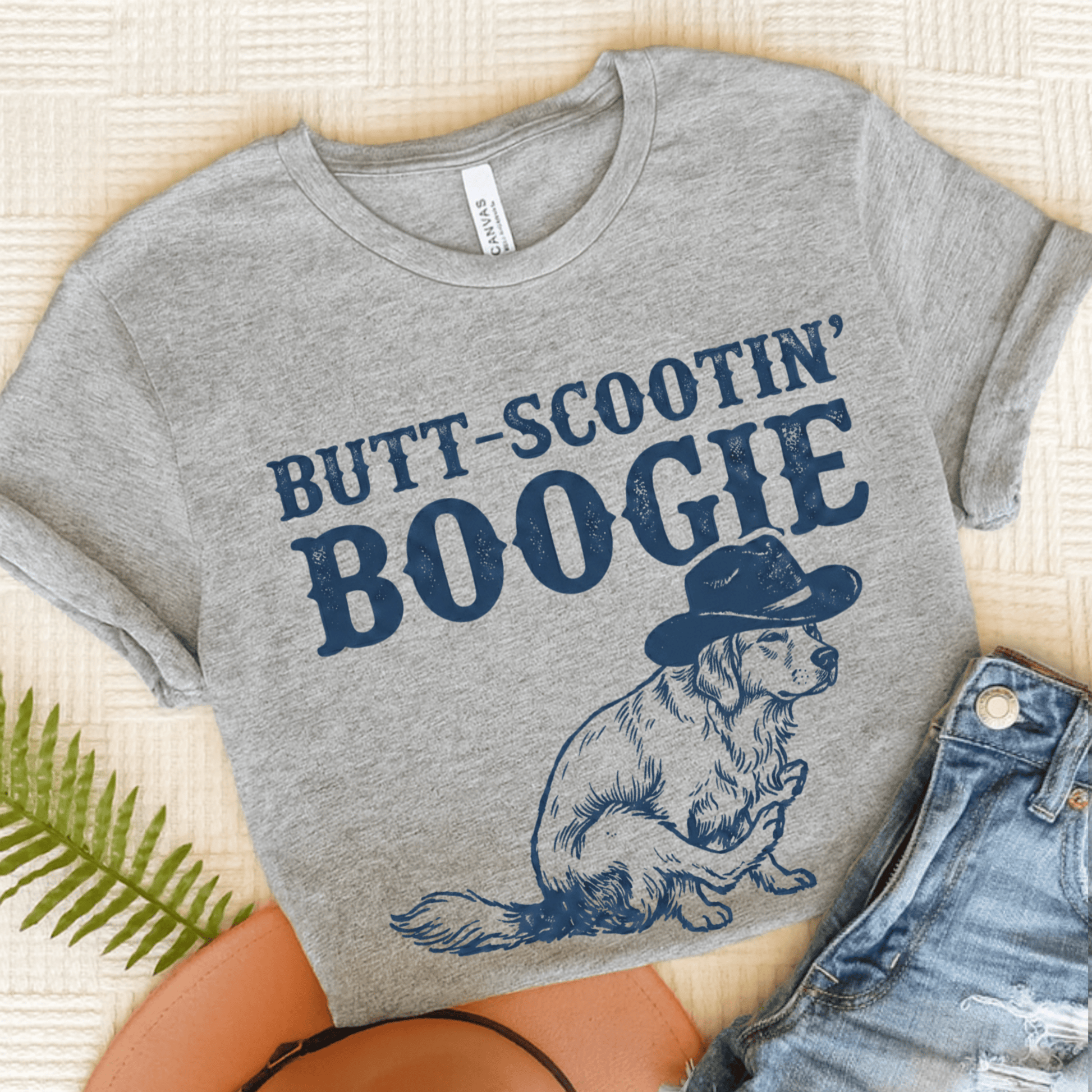Golden Retriever Funny Western Unisex TShirt Athletic Heather