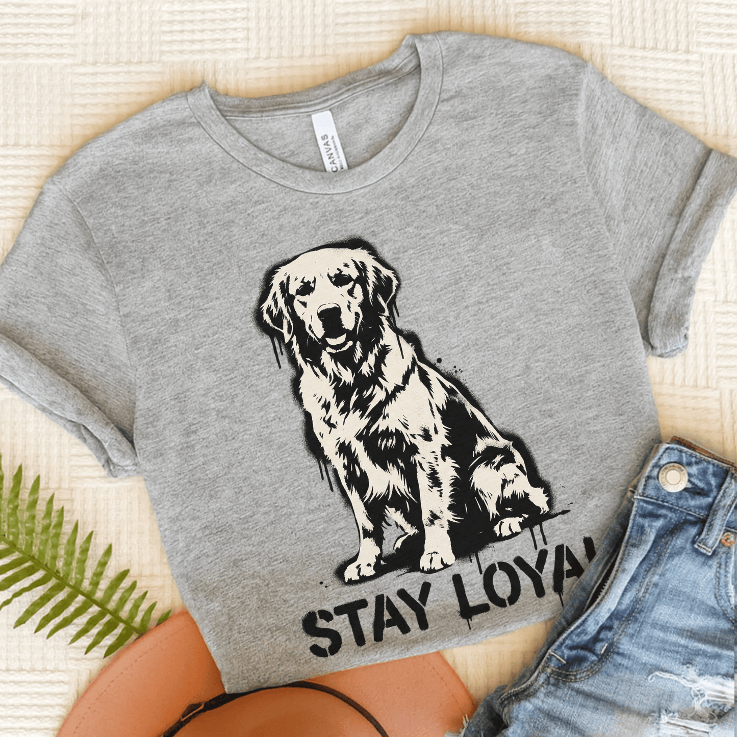 Golden Retriever Graffiti Bone Unisex Tshirt Athletic Heather
