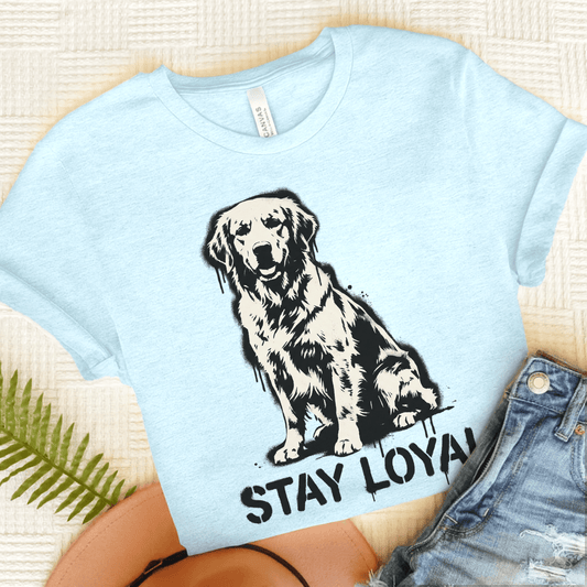 Golden Retriever Graffiti Bone Unisex Tshirt Heather Ice Blue