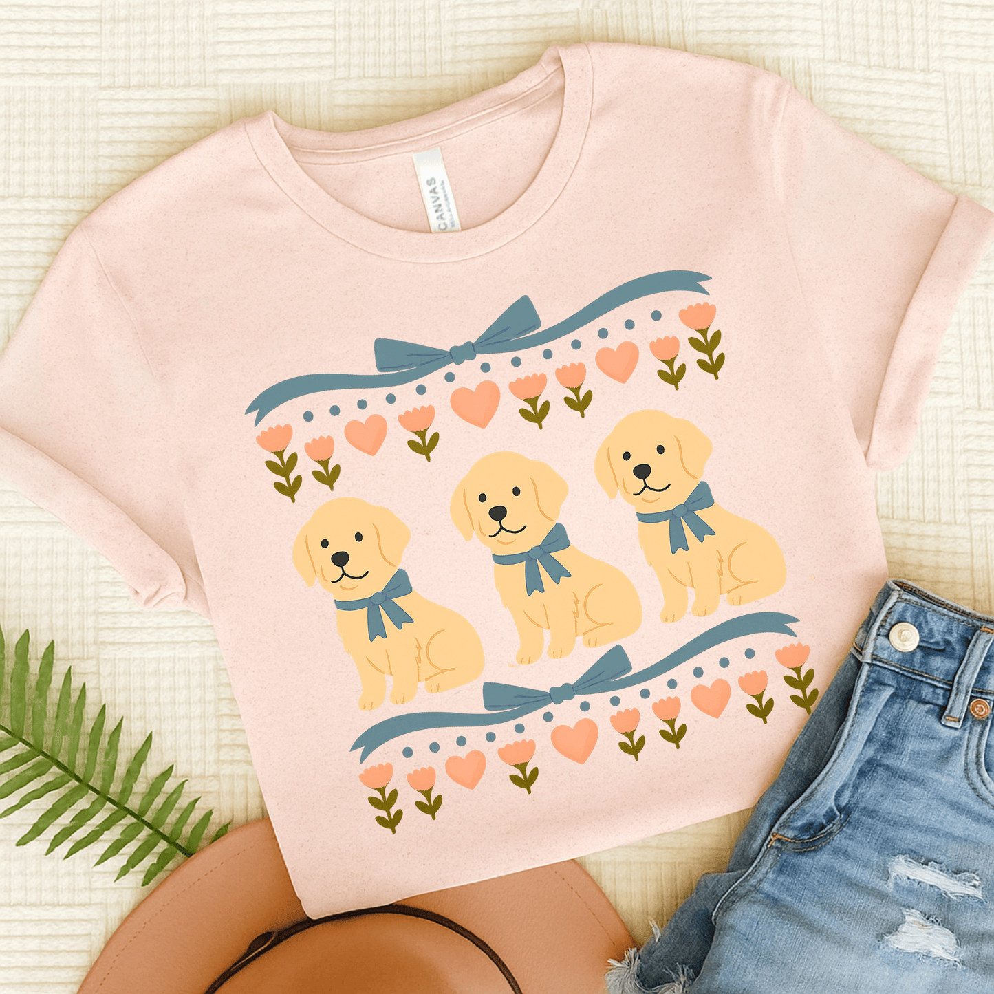 Golden Retriever Grandma Unisex TShirt Soft Pink