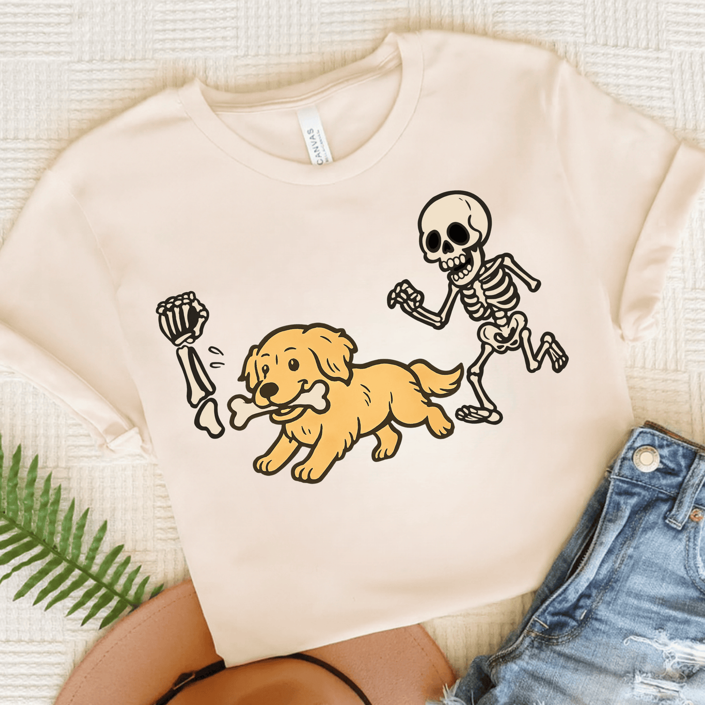 Golden Retriever Grave Robber Unisex TShirt Natural