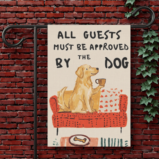 Golden Retriever Guests Approved by Dog Yard Flag 12'' × 18''