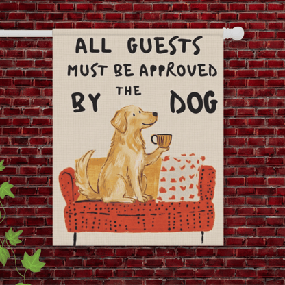 Golden Retriever Guests Approved by Dog Yard Flag 24.5'' × 32''