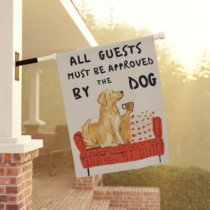 Golden Retriever Guests Approved by Dog Yard Flag