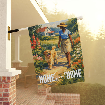 Golden Retriever Home Sweet Home Garden Flag