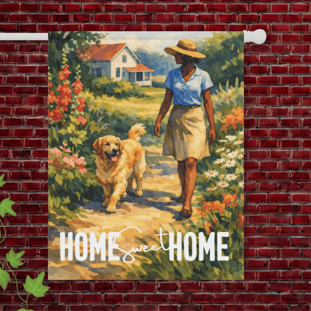 Golden Retriever Home Sweet Home Garden Flag 24.5'' × 32''