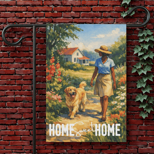 Golden Retriever Home Sweet Home Garden Flag 12'' × 18''