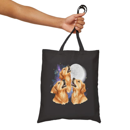 Golden Retriever Howling Tote Bag