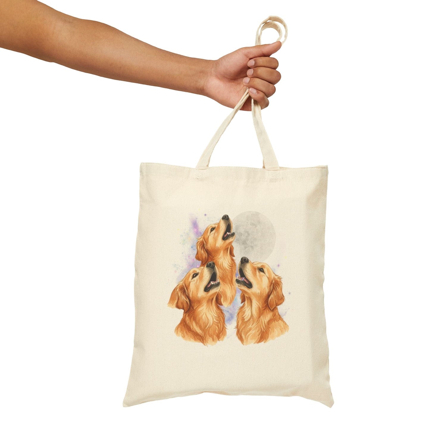 Golden Retriever Howling Tote Bag
