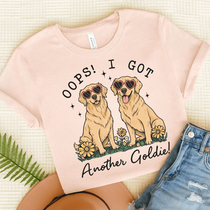 Golden Retriever Oops TShirt Soft Pink