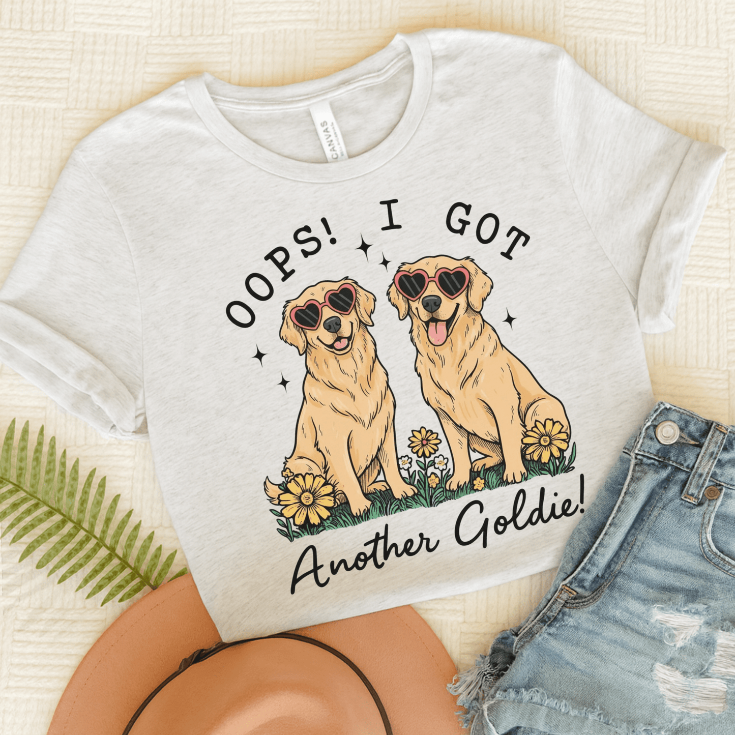 Golden Retriever Oops TShirt Ash