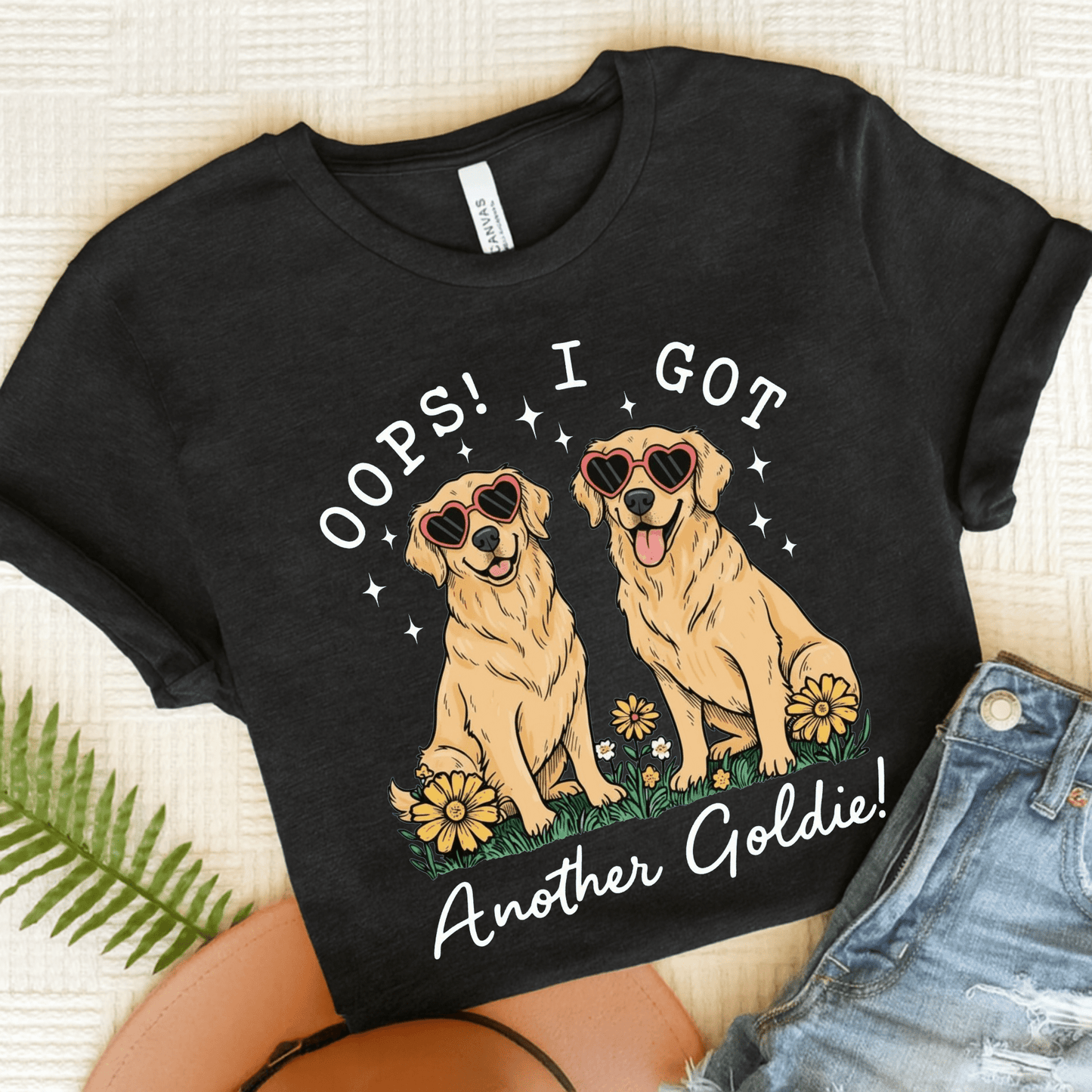 Golden Retriever Oops TShirt Dark Grey