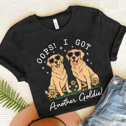 Golden Retriever Oops TShirt Dark Grey