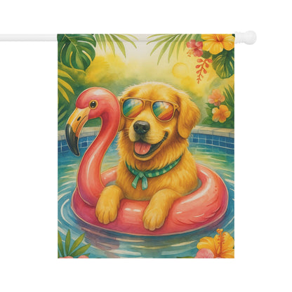 Golden Retriever Pool Garden Flag