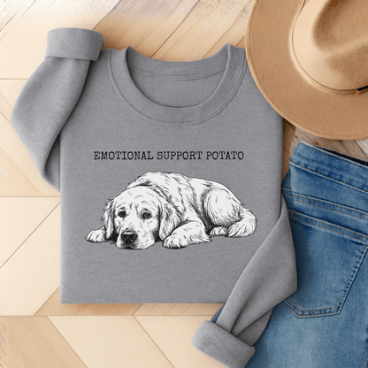 Golden Retriever Potato Sweatshirt Sport Grey