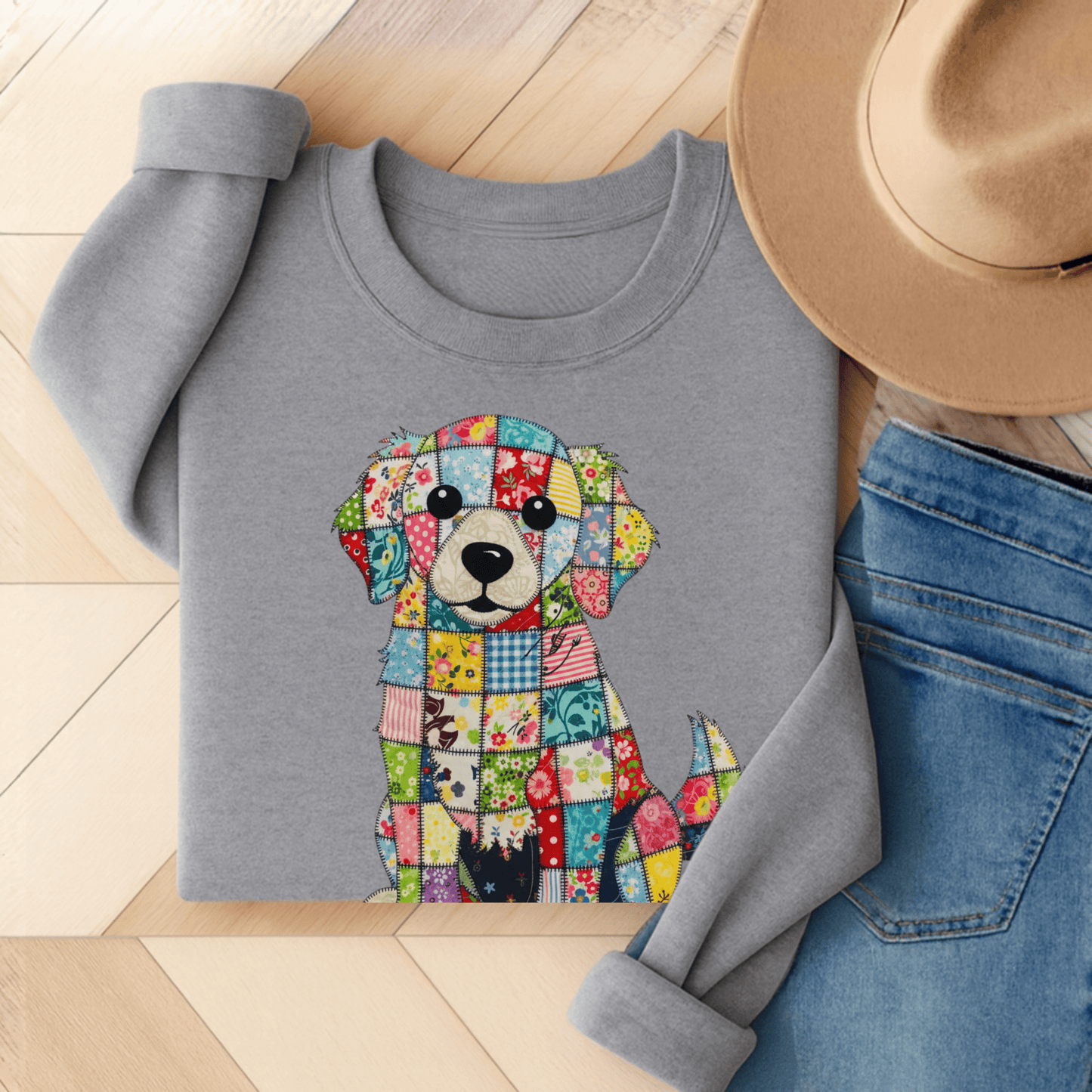 Golden Retriever Quilted Unisex Sweatshirt