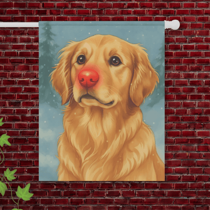 Golden Retriever Reindeer Garden Flag 24.5'' × 32''