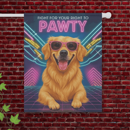 Golden Retriever Retro Garden Flag 24.5'' × 32''