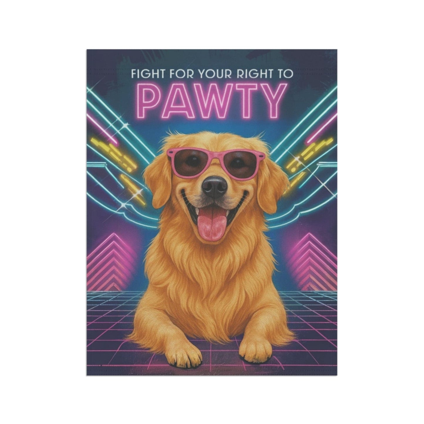 Golden Retriever Retro Garden Flag