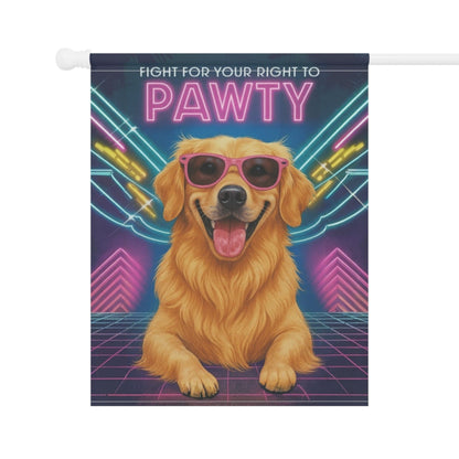 Golden Retriever Retro Garden Flag