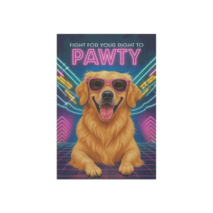 Golden Retriever Retro Garden Flag