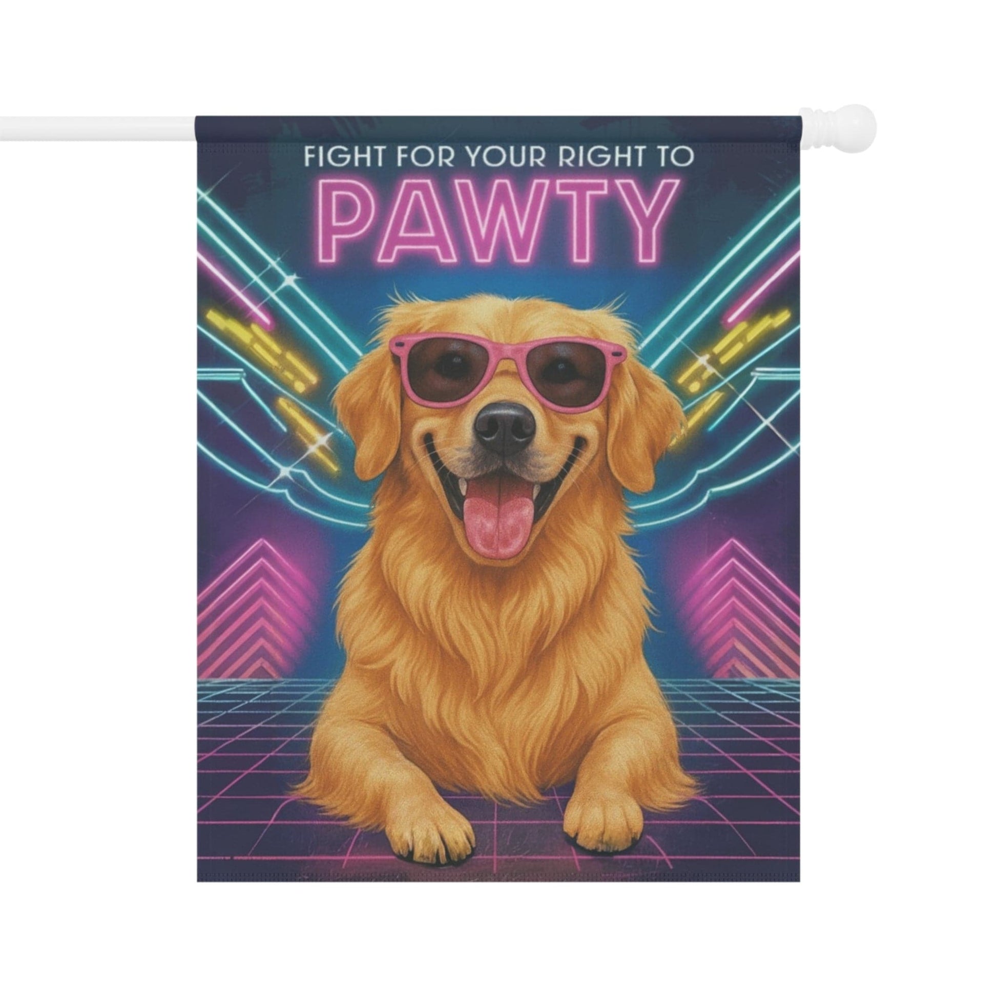 Golden Retriever Retro Garden Flag