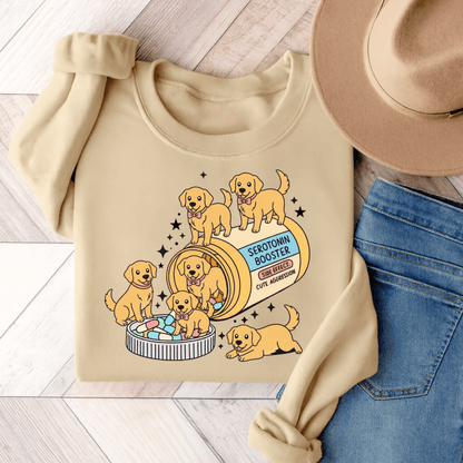 Golden Retriever Serotonin Sweatshirt Sand