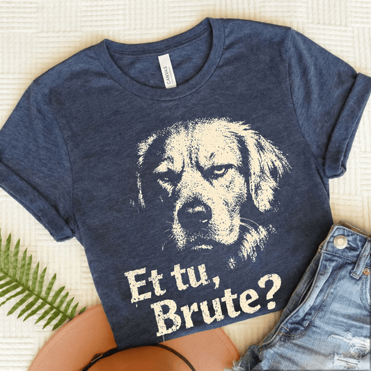 Golden Retriever Shakespeare Ides of March Unisex TShirt Heather Navy