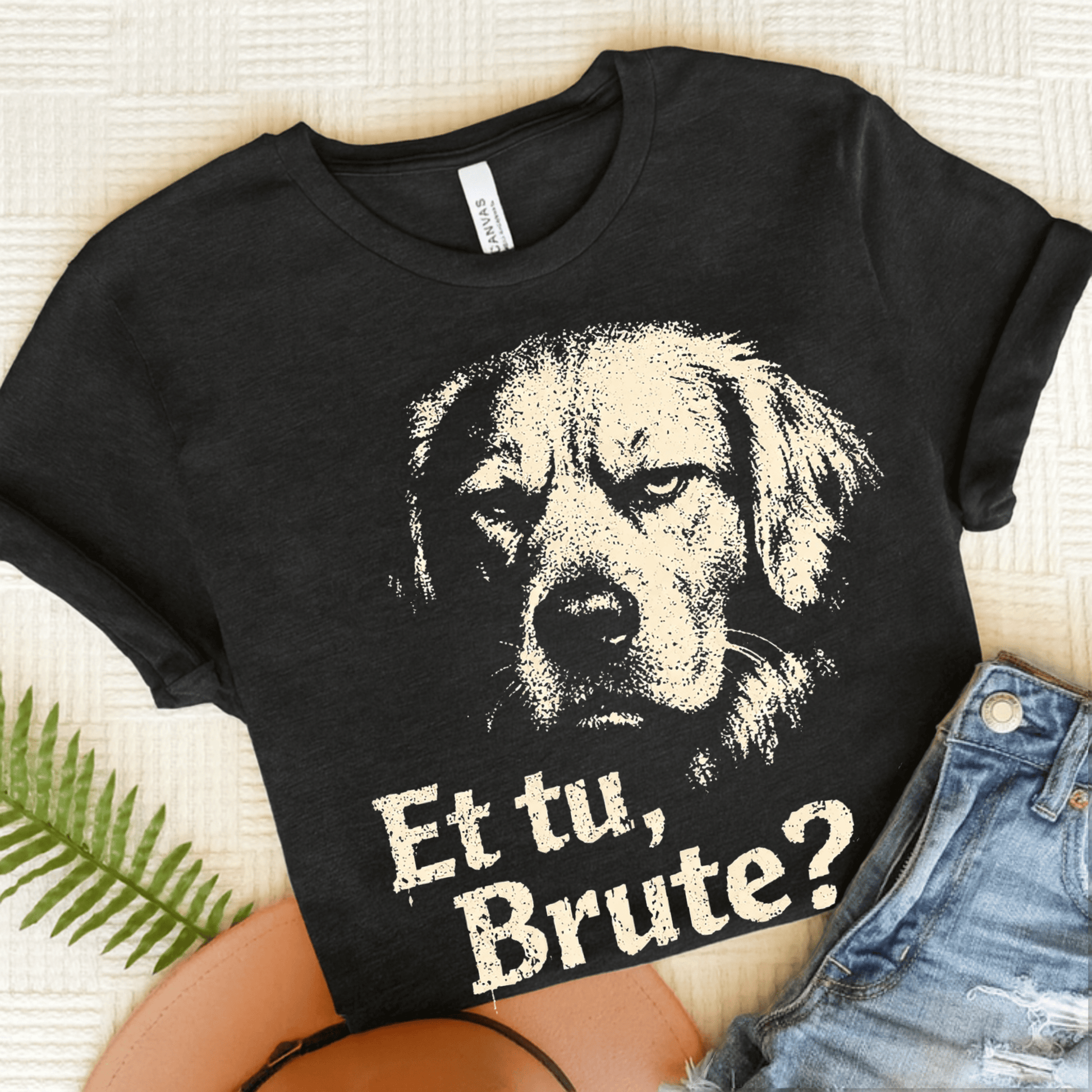 Golden Retriever Shakespeare Ides of March Unisex TShirt Dark Grey Heather