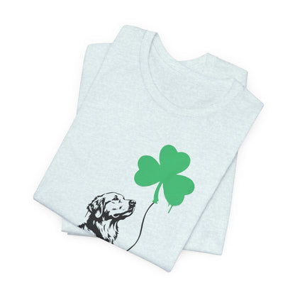Golden Retriever Shamrock Balloon Unisex Tshirt