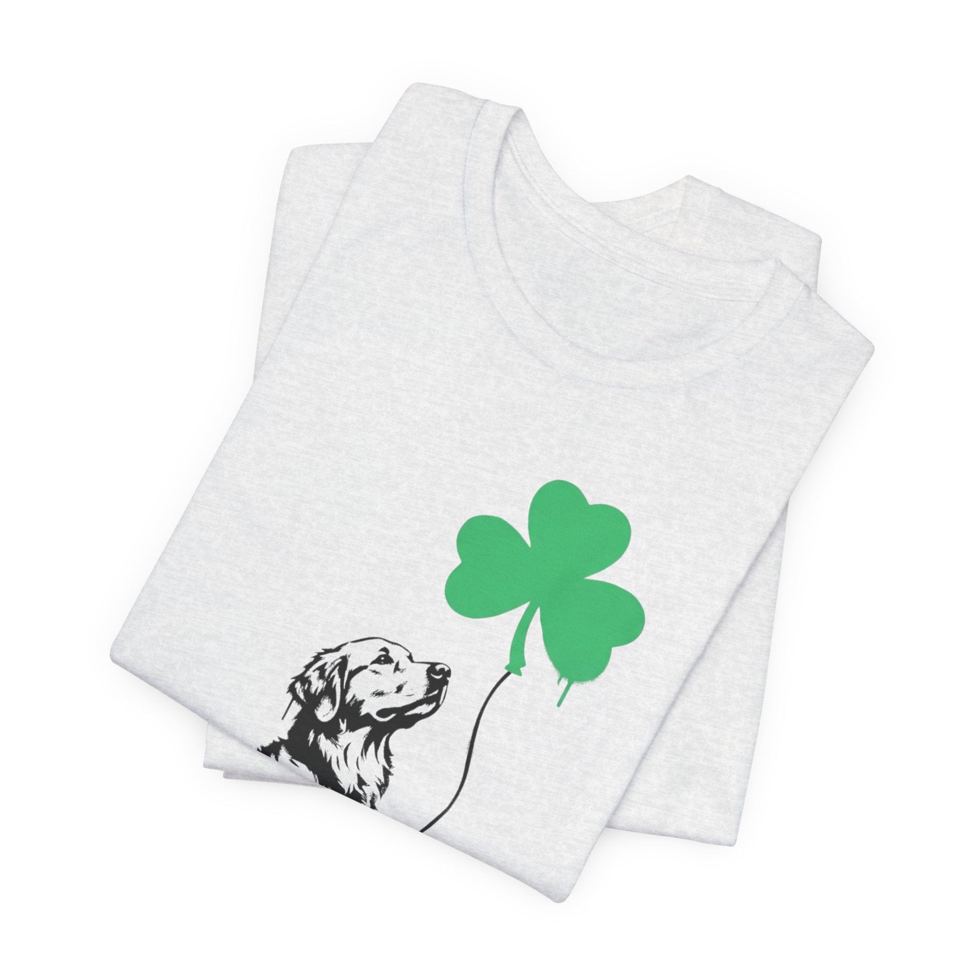 Golden Retriever Shamrock Balloon Unisex Tshirt