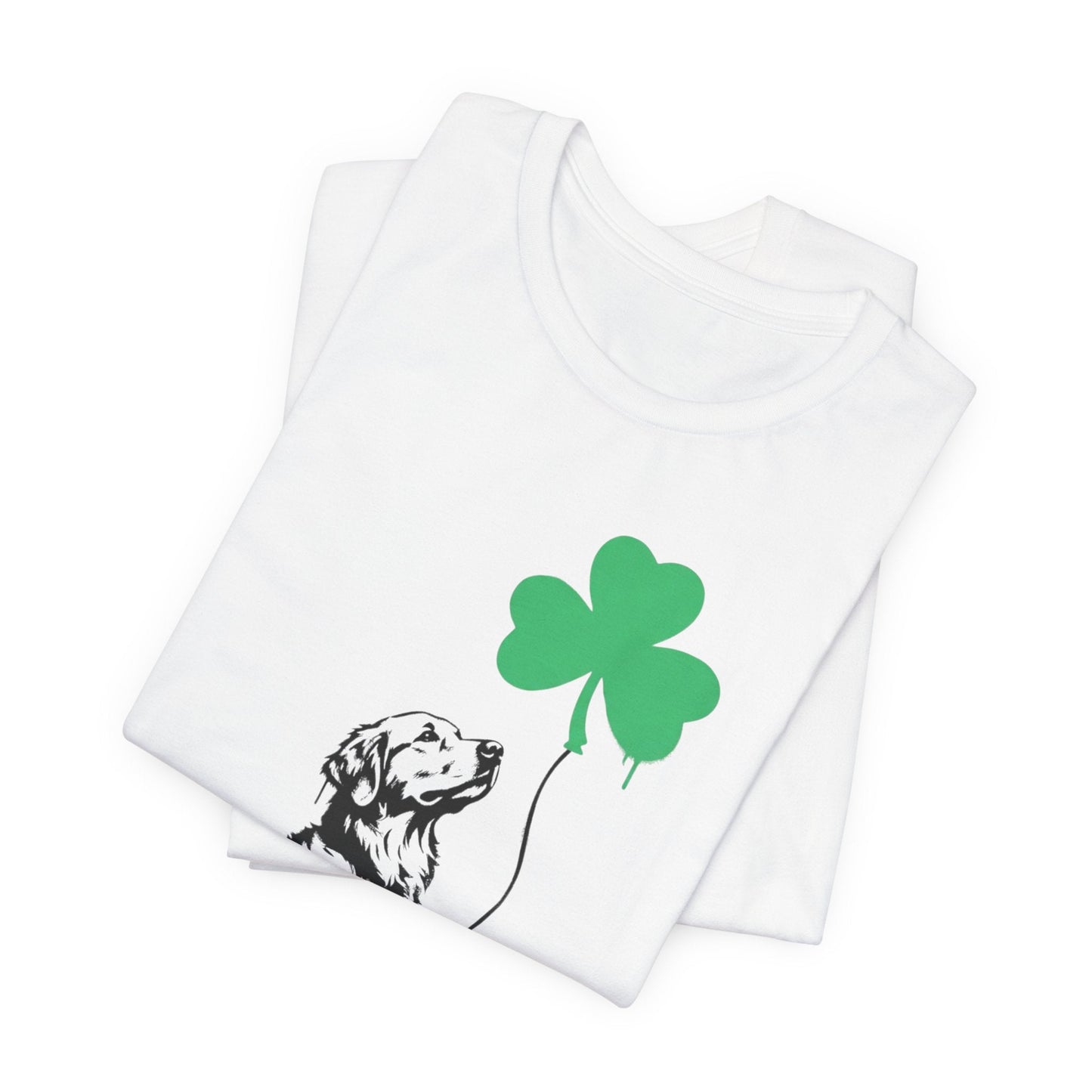 Golden Retriever Shamrock Balloon Unisex Tshirt