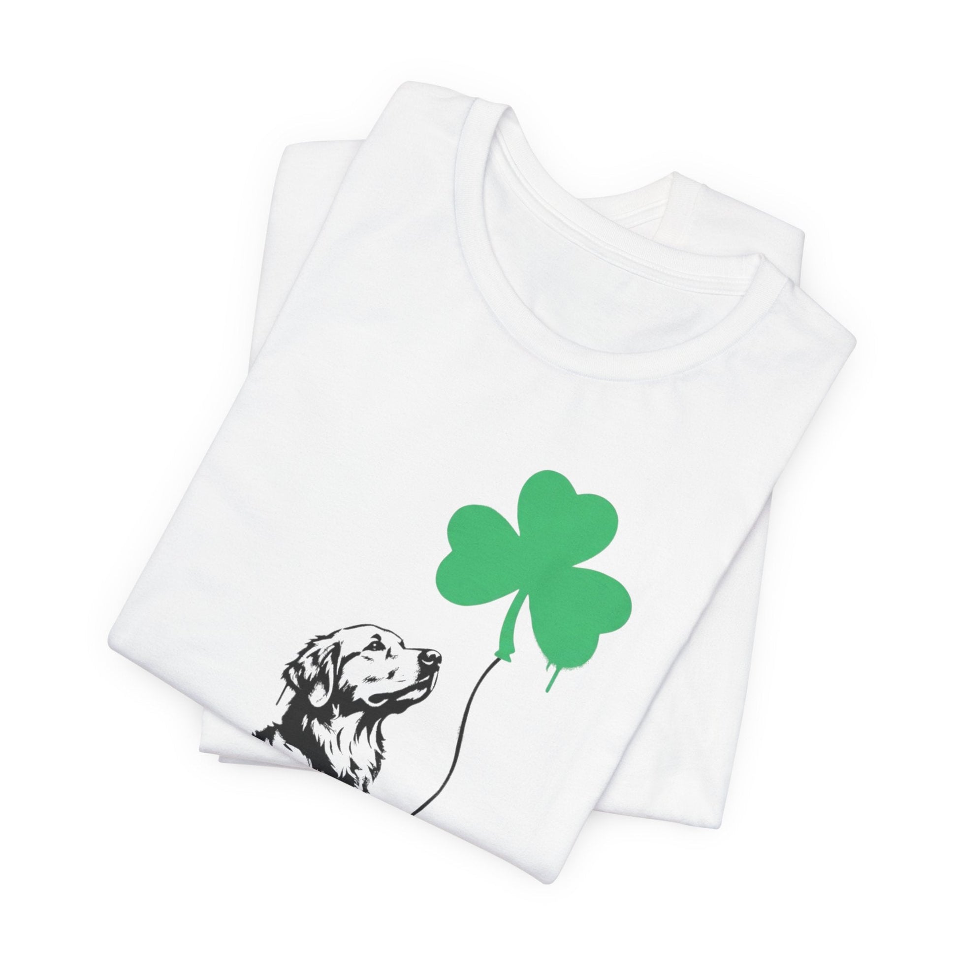 Golden Retriever Shamrock Balloon Unisex Tshirt