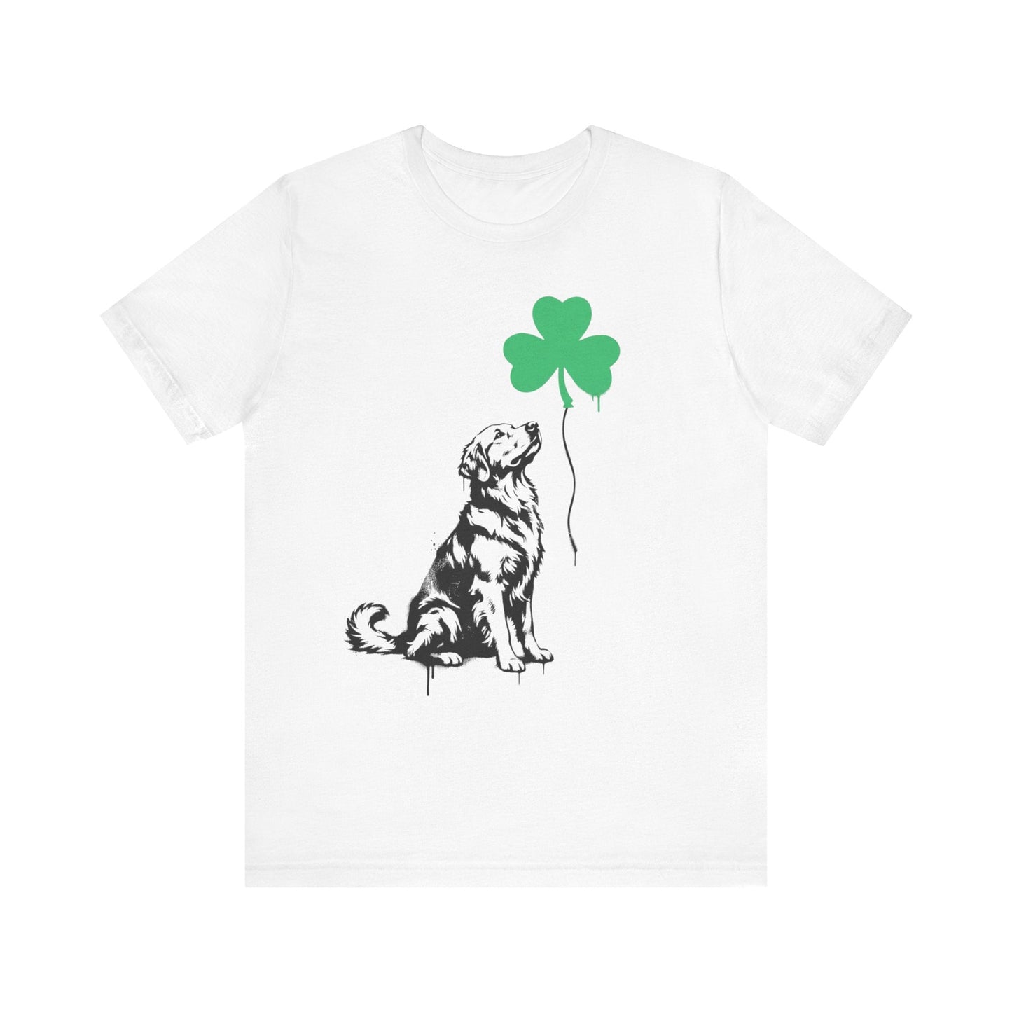 Golden Retriever Shamrock Balloon Unisex Tshirt