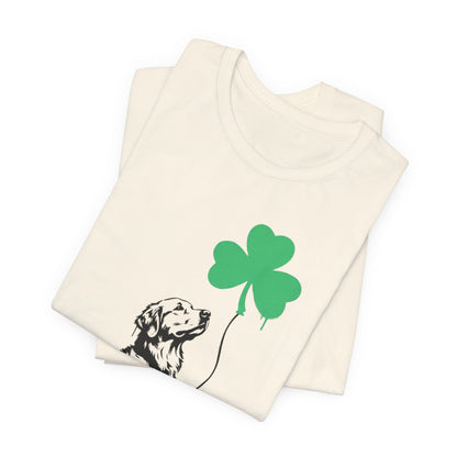 Golden Retriever Shamrock Balloon Unisex Tshirt
