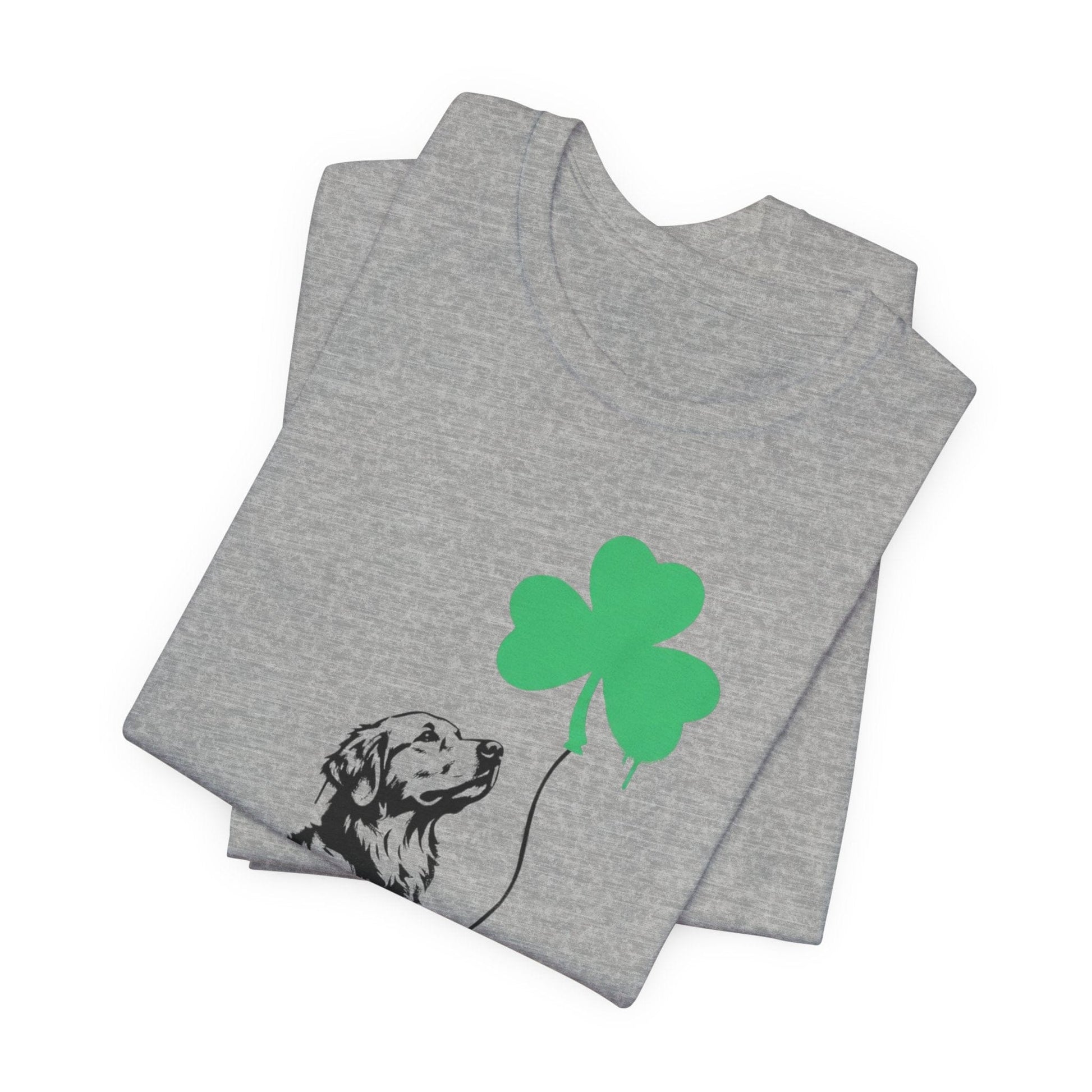 Golden Retriever Shamrock Balloon Unisex Tshirt