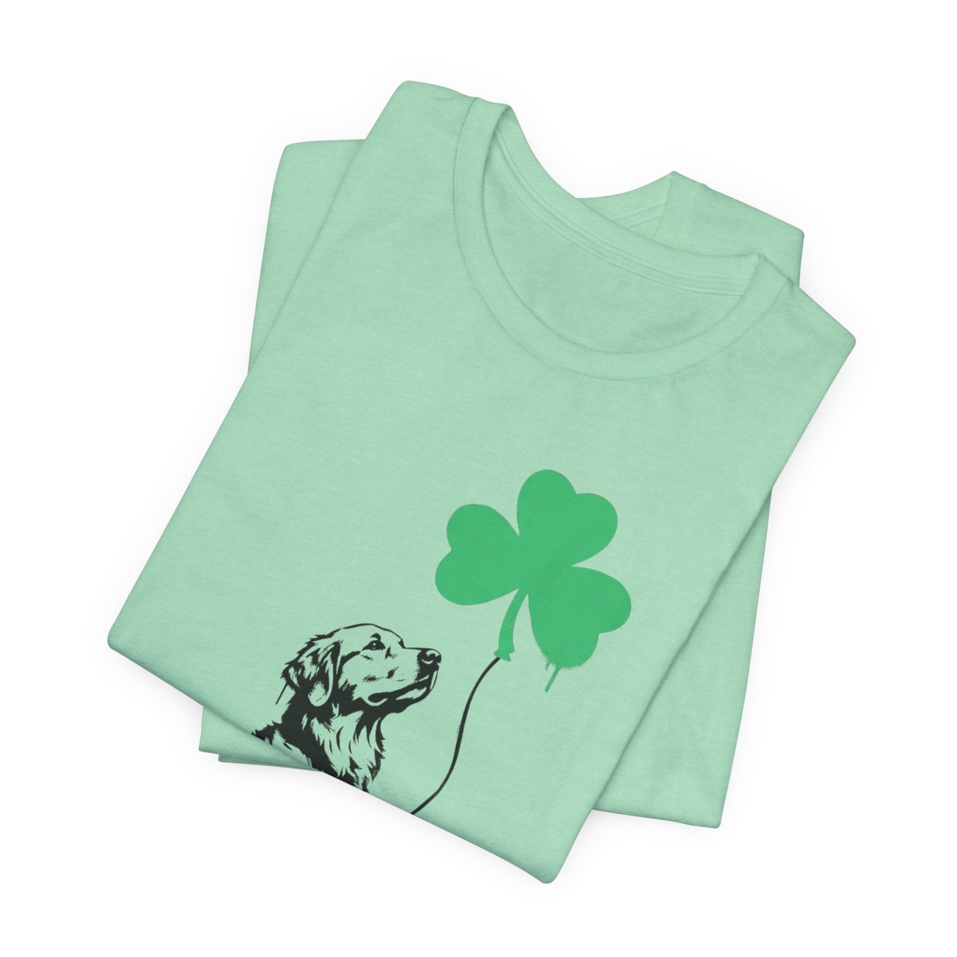 Golden Retriever Shamrock Balloon Unisex Tshirt
