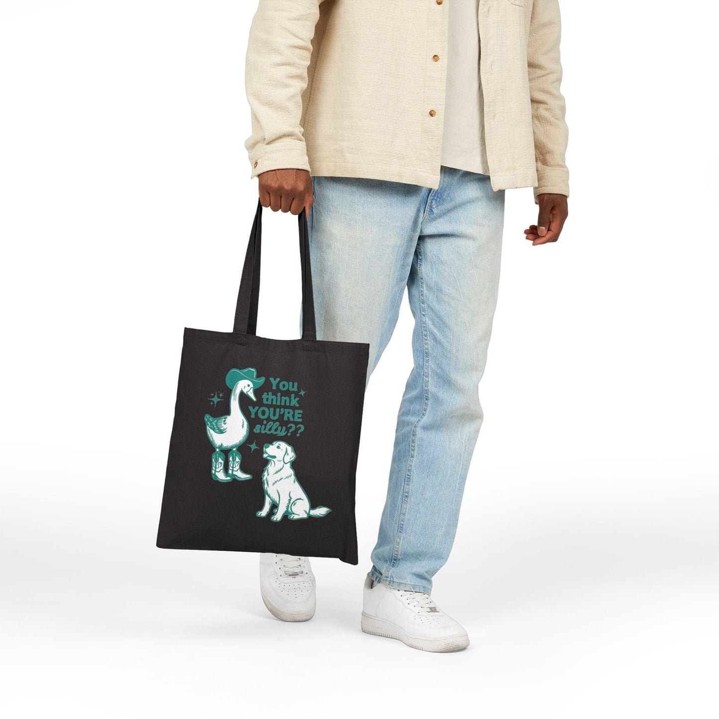 Golden Retriever Silly Goose Tote Bag
