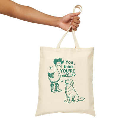Golden Retriever Silly Goose Tote Bag