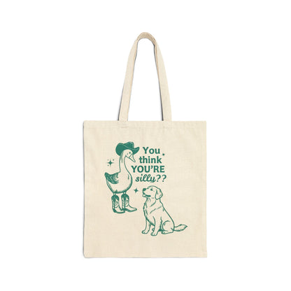 Golden Retriever Silly Goose Tote Bag