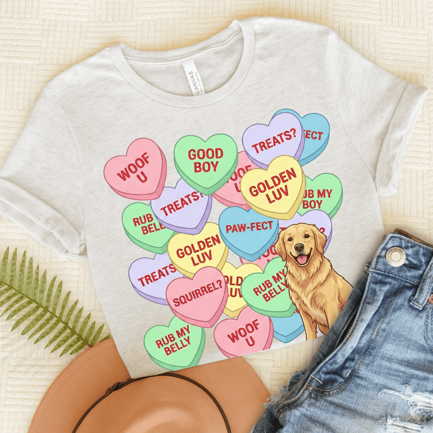 Golden Retriever Sweetheart Unisex Tshirt Ash