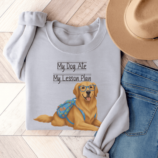 Golden Retriever Teacher Unisex Sweatshirt Ash