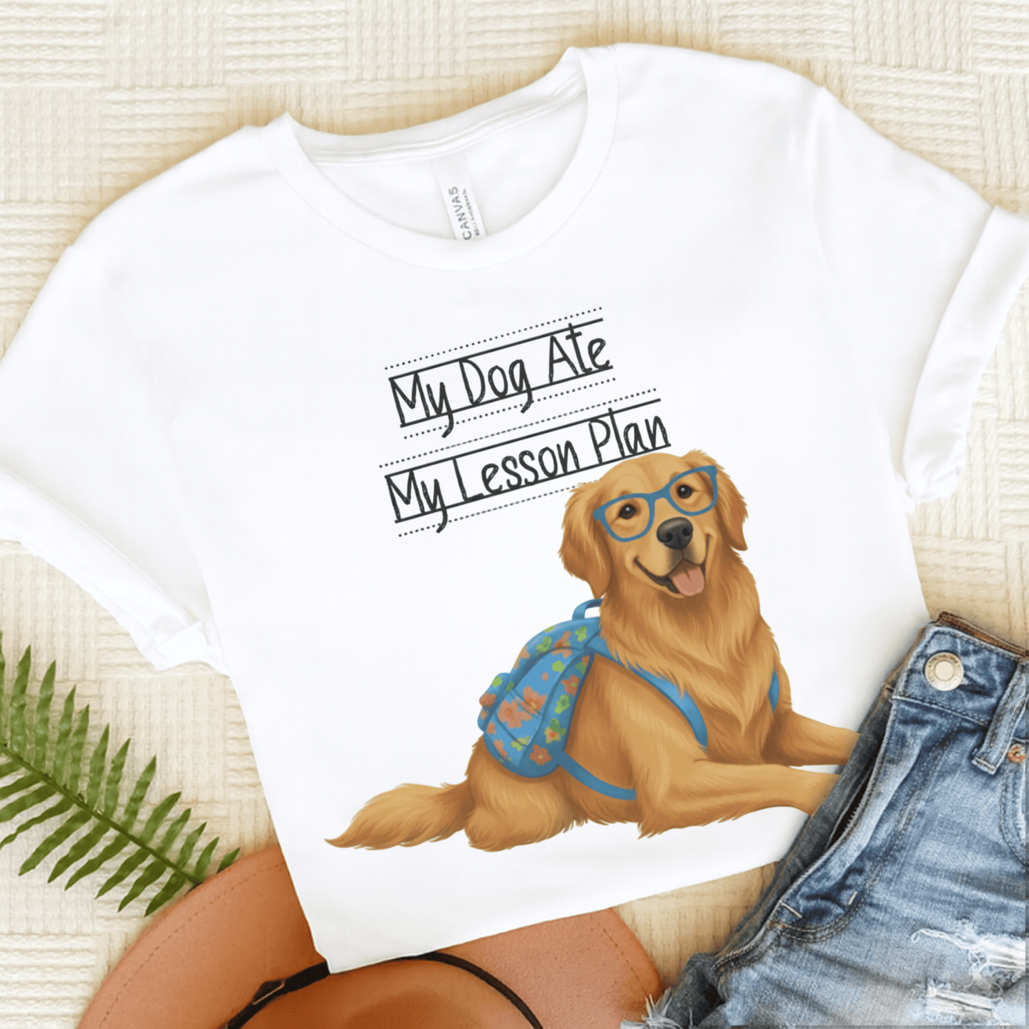 Golden Retriever Teacher Unisex TShirt White