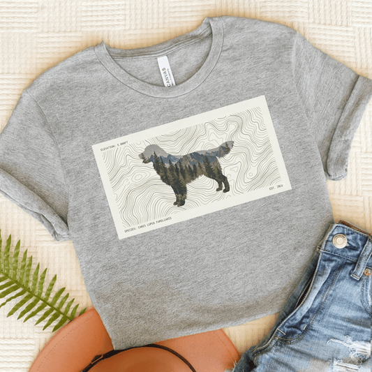 Golden Retriever Topography Unisex Tshirt Athletic Heather