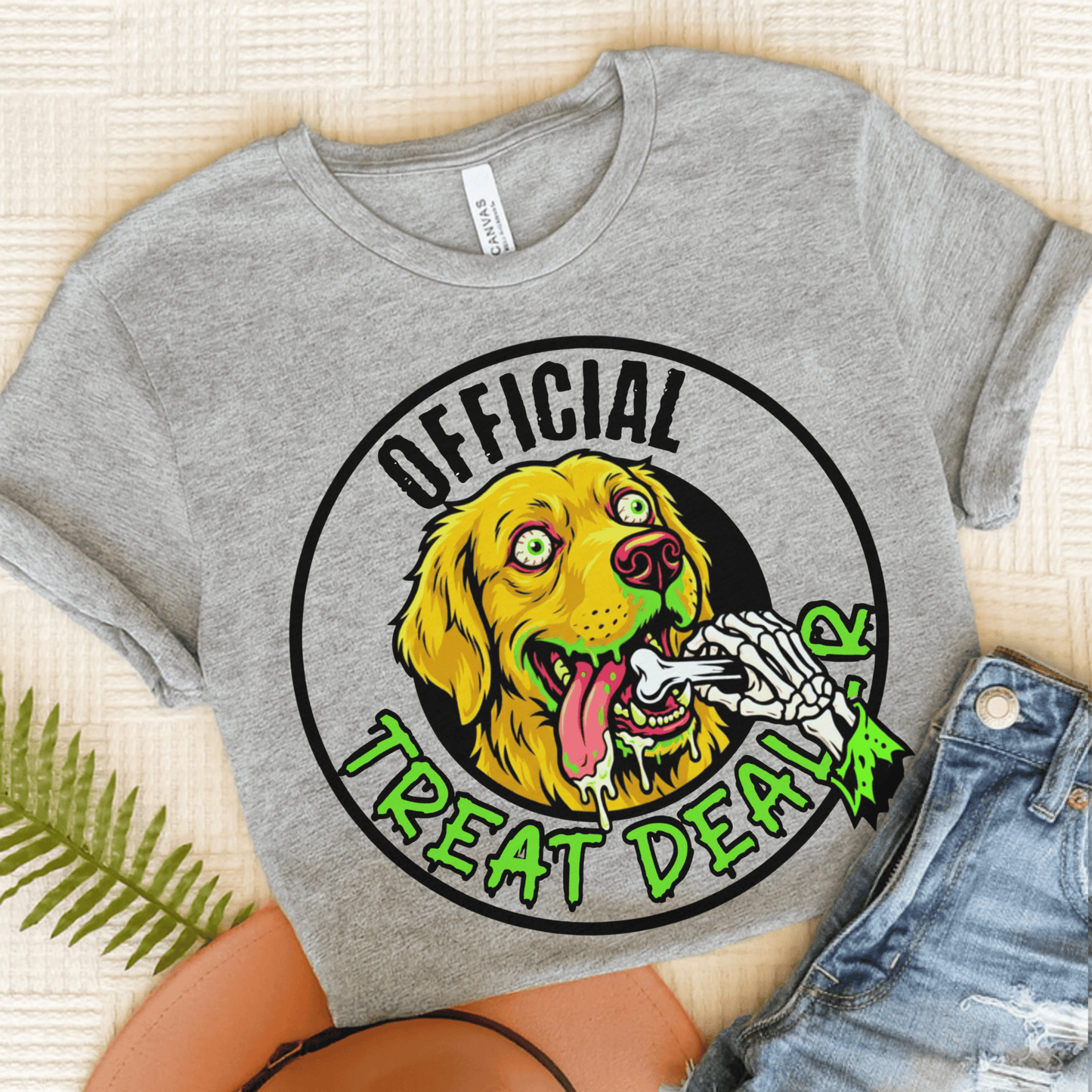 Golden Retriever Treat Dealer Skeleton Unisex Tshirt Athletic Heather