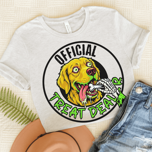 Golden Retriever Treat Dealer Skeleton Unisex Tshirt Ash